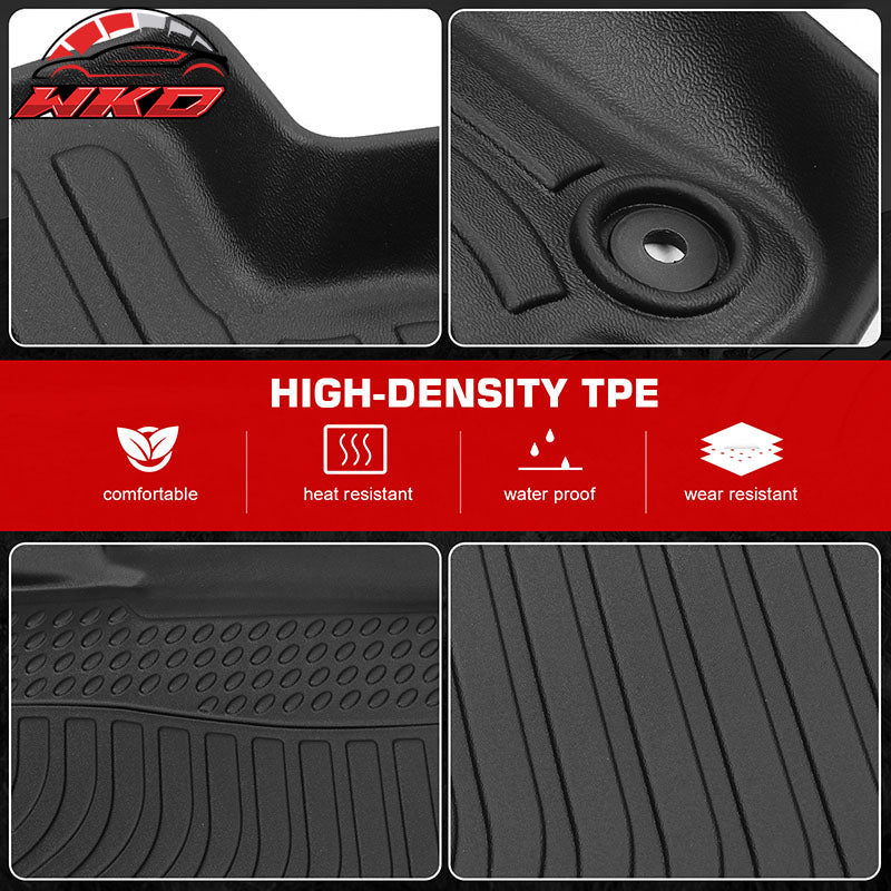 For 21-24 Chevy Suburban GMC Yukon XL 8-Seat Floor Mats 3D Molded TPE Guard 4PCS