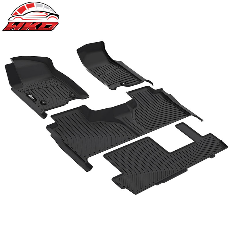 For 21-24 Chevy Suburban GMC Yukon XL 8-Seat Floor Mats 3D Molded TPE Guard 4PCS