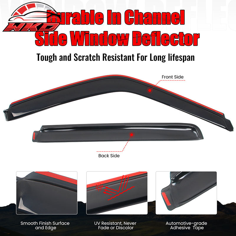 Fits 92-00 Chevy GMC C2500 C3500 K2500 K3500 & Suburban Window Visors In-Channel