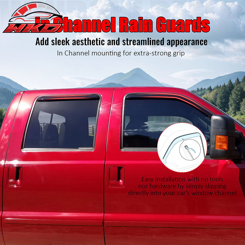 Fits 92-00 Chevy GMC C2500 C3500 K2500 K3500 & Suburban Window Visors In-Channel