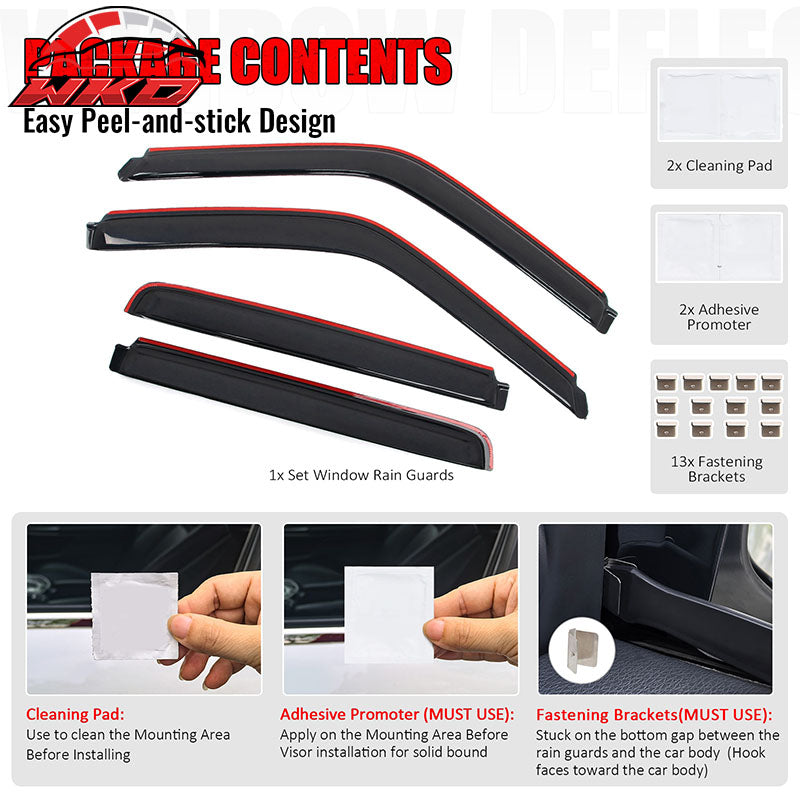 Fits 92-00 Chevy GMC C2500 C3500 K2500 K3500 & Suburban Window Visors In-Channel