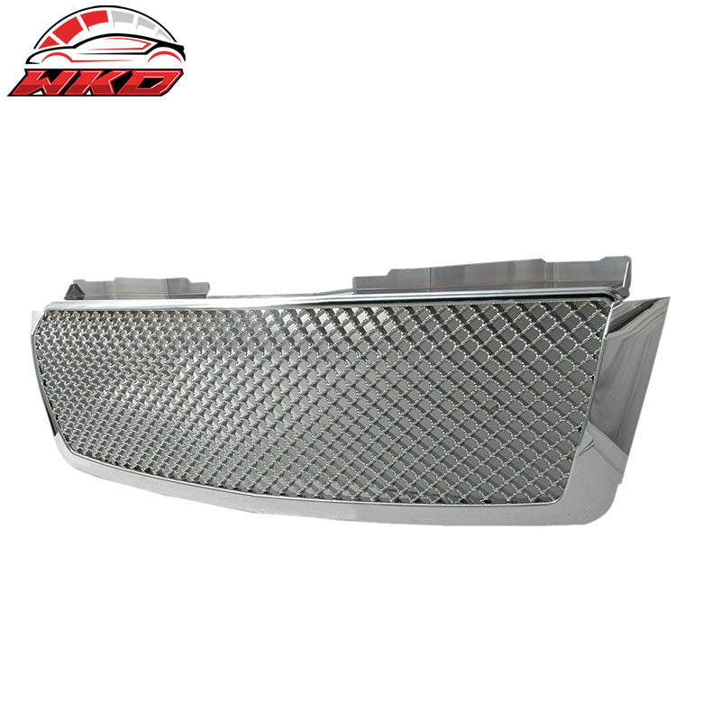 Fits 07-14 Tahoe Suburban Avalanche Mesh Chrome Bumper Cover Hood Grille Grill