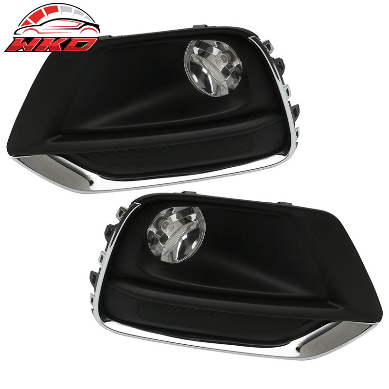 Fits 17-21 Chevy Trax OE Fog Light Foglight Kit Fog Lamp with Chrome Trim