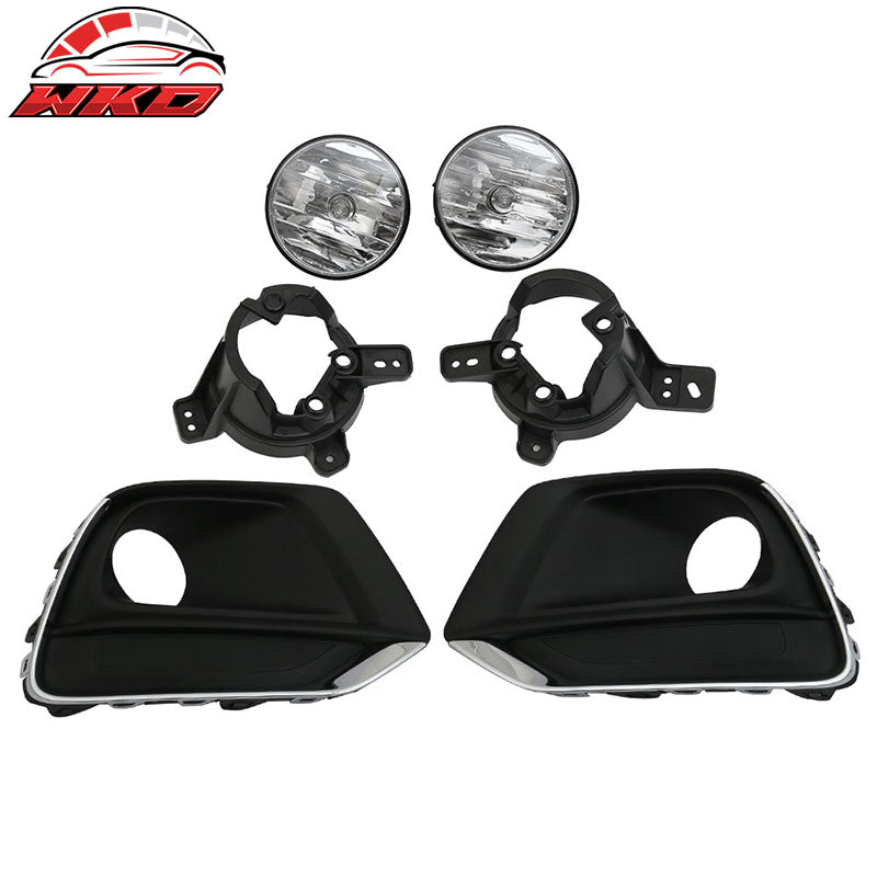 Fits 17-21 Chevy Trax OE Fog Light Foglight Kit Fog Lamp with Chrome Trim