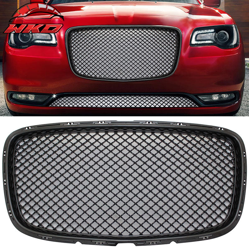Fits 15-23 Chrysler 300 300C B Style Front Upper Grill Grille - Unpainted
