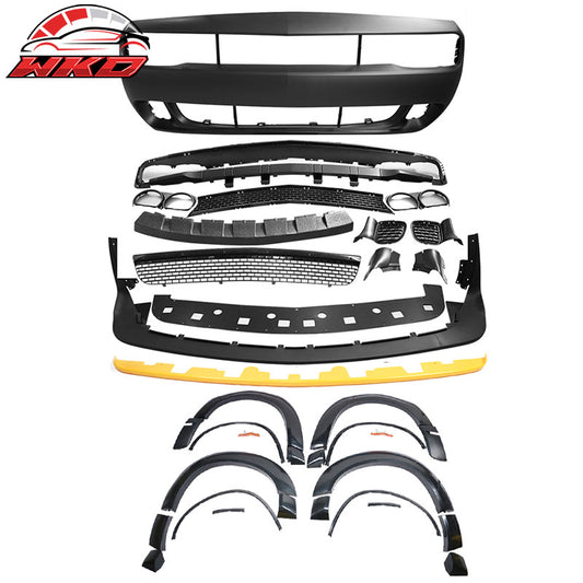 Wholesale 15-23 Dodge Challenger Demon Style Front Bumper Cover&Lip + Fender Flare PP