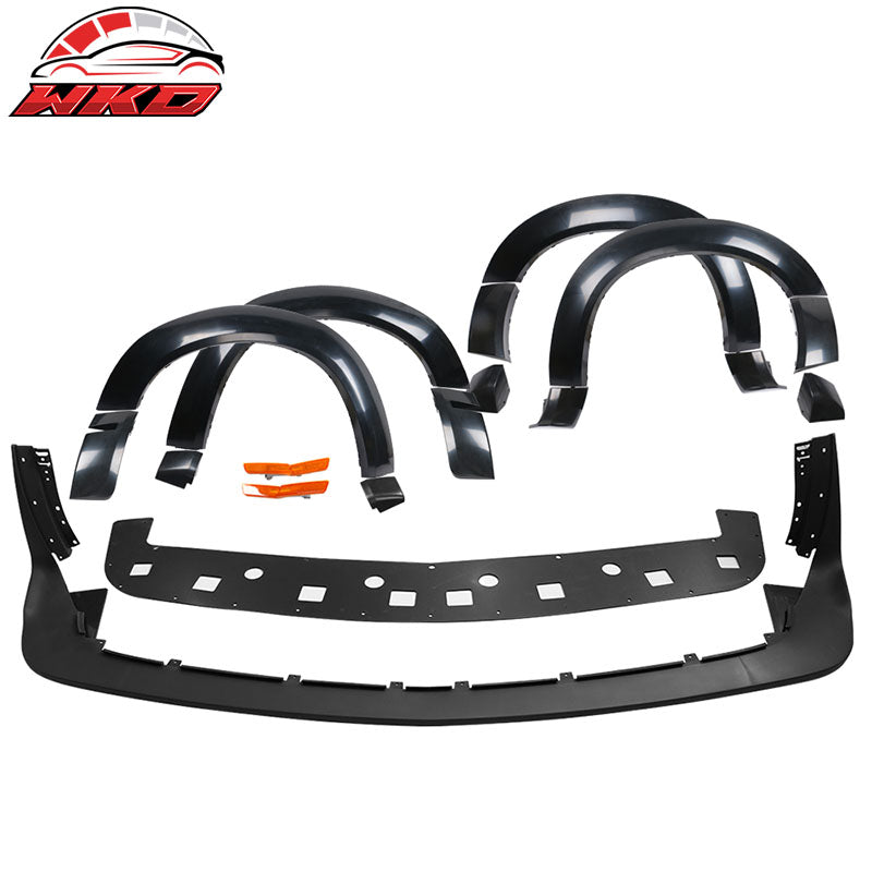 Fits 15-23 Dodge Challenger Front Lip + Fender Flare Hellcat to Demon Conversion