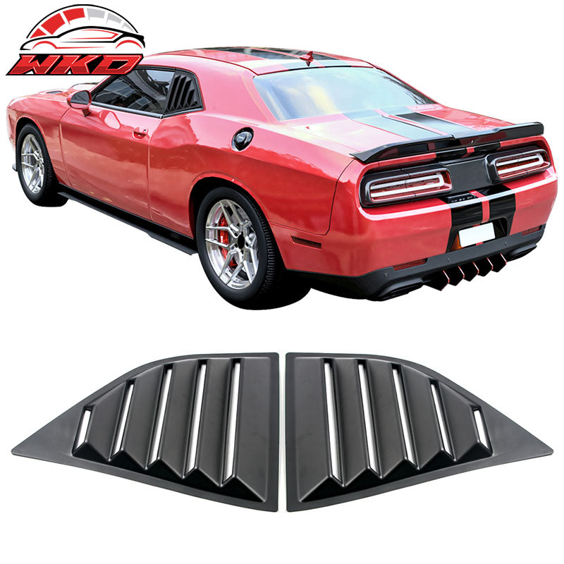 Fits 08-23 Dodge Challenger V2 Style Rear Side Window Louver Air Vent