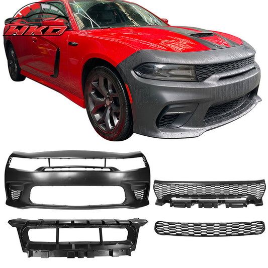 Wholesale 15-23 Dodge Charger Sedan 4Dr PP Front Bumper Cover W/Grille Foglight Cover
