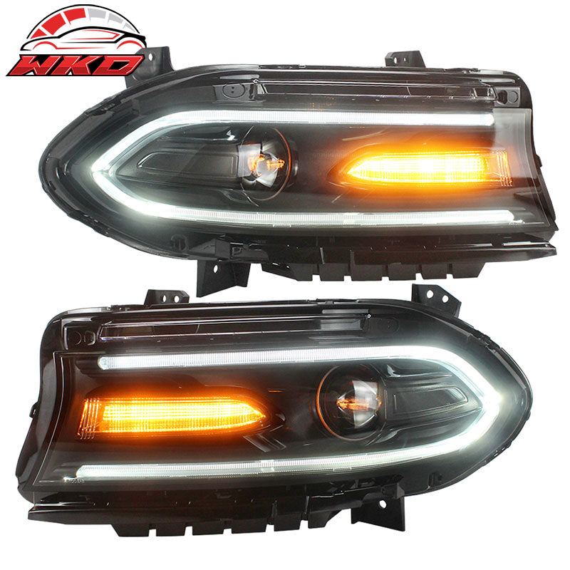 Wholesale 15-23 Dodge Charger Sequential Indicator LED DRL Projector Headlights Pair