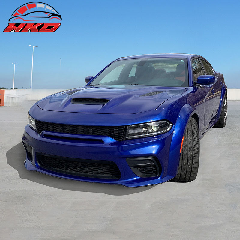 Fit 15-23 Dodge Charger Aluminum SRT Hellcat Redeye Widebody Style Hood Panel