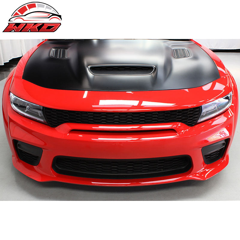 Fit 15-23 Dodge Charger Aluminum SRT Hellcat Redeye Widebody Style Hood Panel