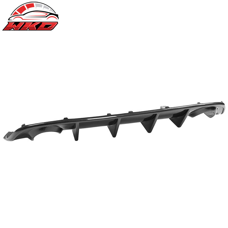 Fits 15-23 Dodge Charger Rear Bumper Diffuser + Side Aprons Carbon Fiber Print