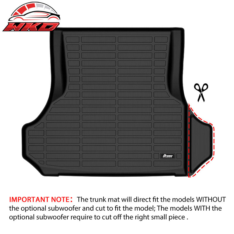 Fits 11-23 Dodge Charger & Chrysler 300 3D Trunk Mat All Weather Cargo Liner TPE