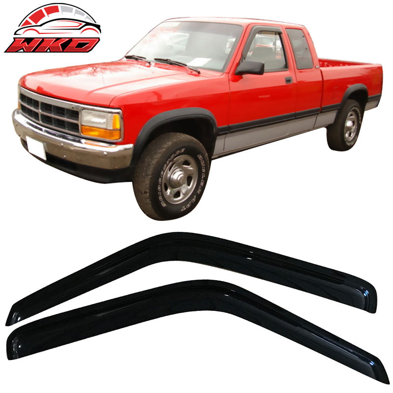 Fits 87-96 Dodge Dakota Window Visors Acrylic Sun Guard Rain Deflector 2PCS