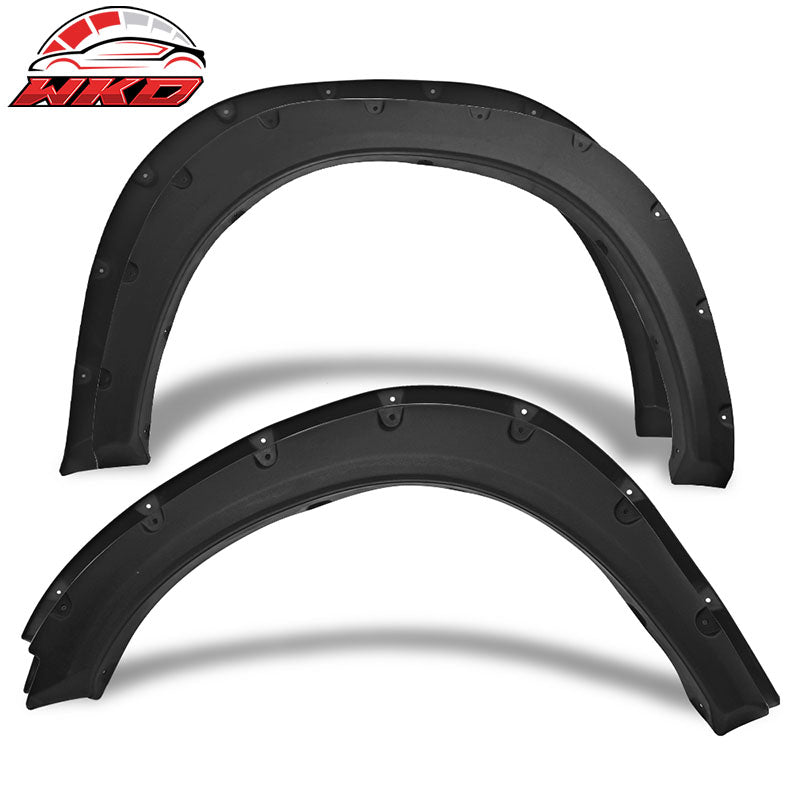 Fits 09-18 Dodge Ram 1500 Pocket Rivet Style Fender Flares Textured Black PP