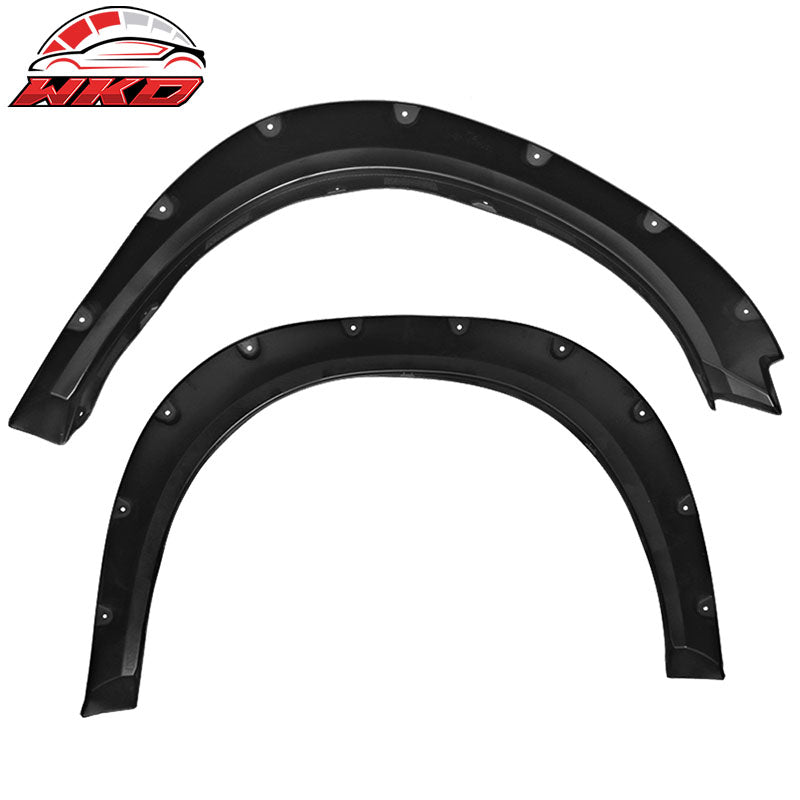 Fits 09-18 Dodge Ram 1500 Pocket Rivet Style Fender Flares Textured Black PP