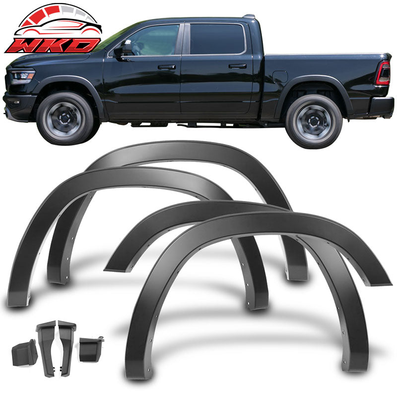 Wholesale 19-24 Dodge Ram 1500 OE Style Matte Black PP Fender Flares W/Mud Guard 4PCS - Wikond Auto