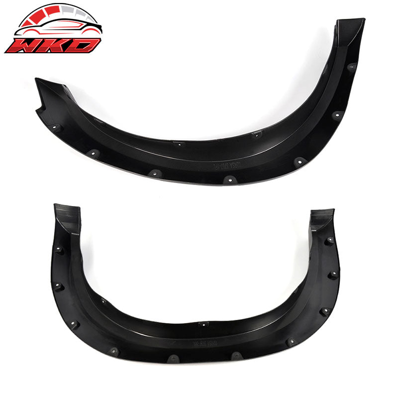 Fits 10-18 Dodge Ram 2500 3500 Pocket Rivet 4PC PP Matte Black Fender Flares