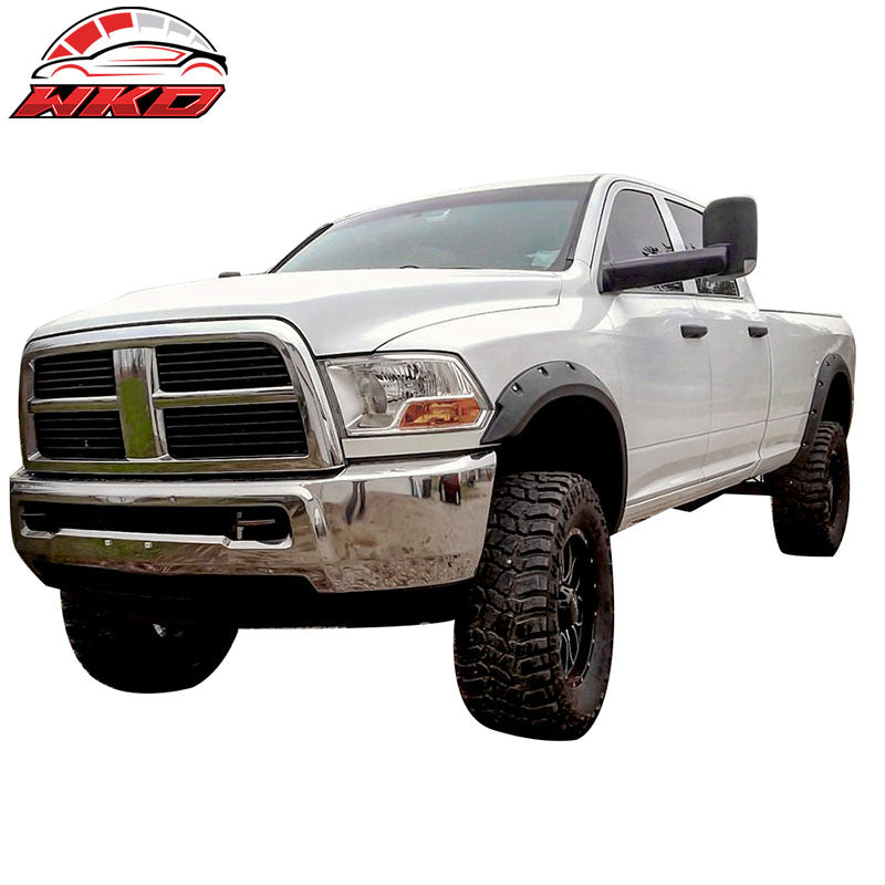 Fits 10-18 Dodge Ram 2500 3500 Pocket Style Fender Flares Unpainted 4PC - PP