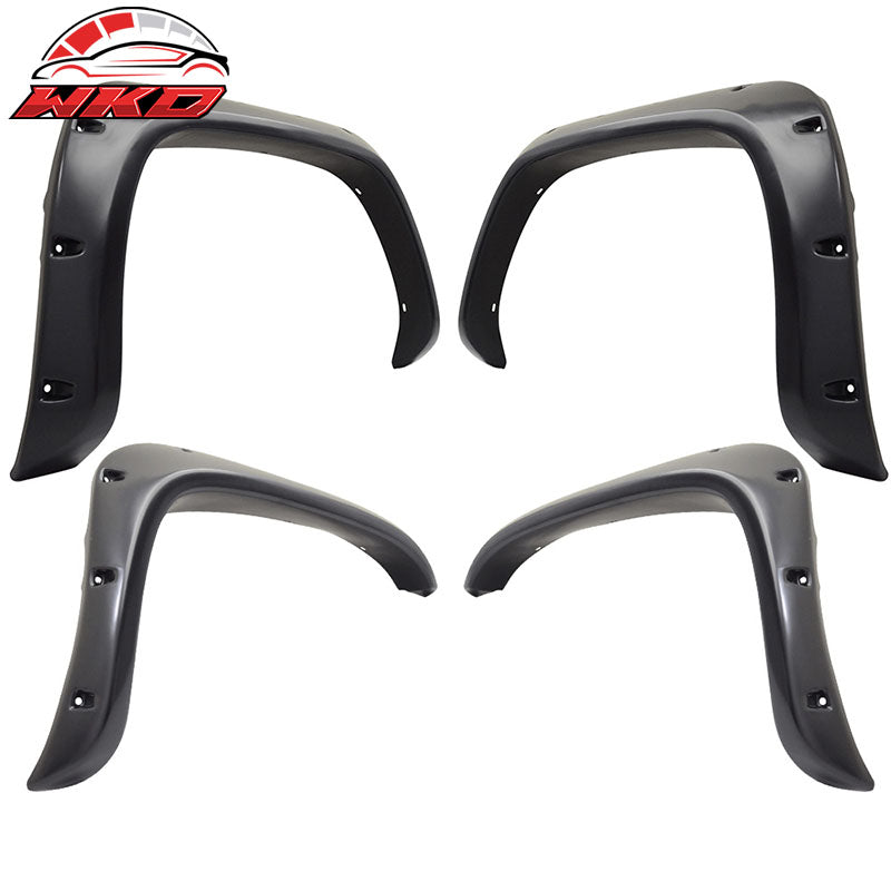 Wholesale 4PC Fender Flares 94-02 Ram1500 2500 3500 POCKET Style Smooth BLK ABS Rear+Front