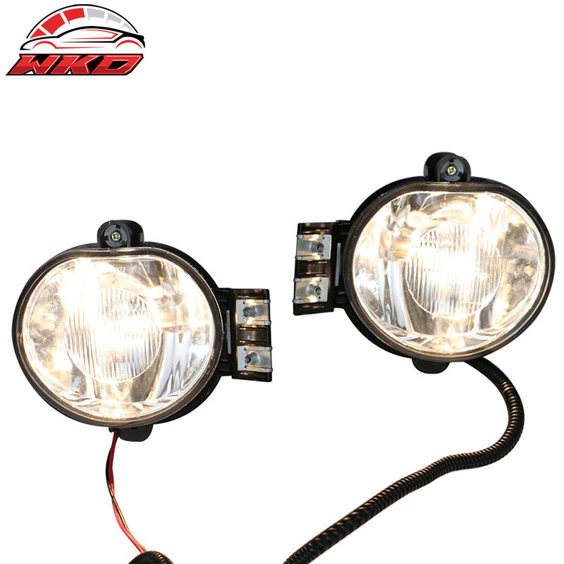 Fits 03-08 Ram Fog Lamp Fog Light Pair LH RH Wiring Kit Bulb 9006(HB4) 12V 55W