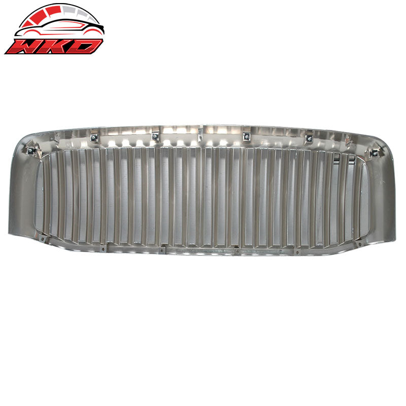 Fits 06-10 Dodge Ram 1500 2500 3500 Front Bumper Hood Vertical Grille - Chrome