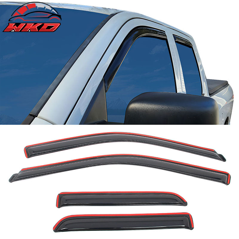 Wholesale 09-24 Dodge Ram 1500 & Classic Quad Cab Window Visors Deflectors In-Channel