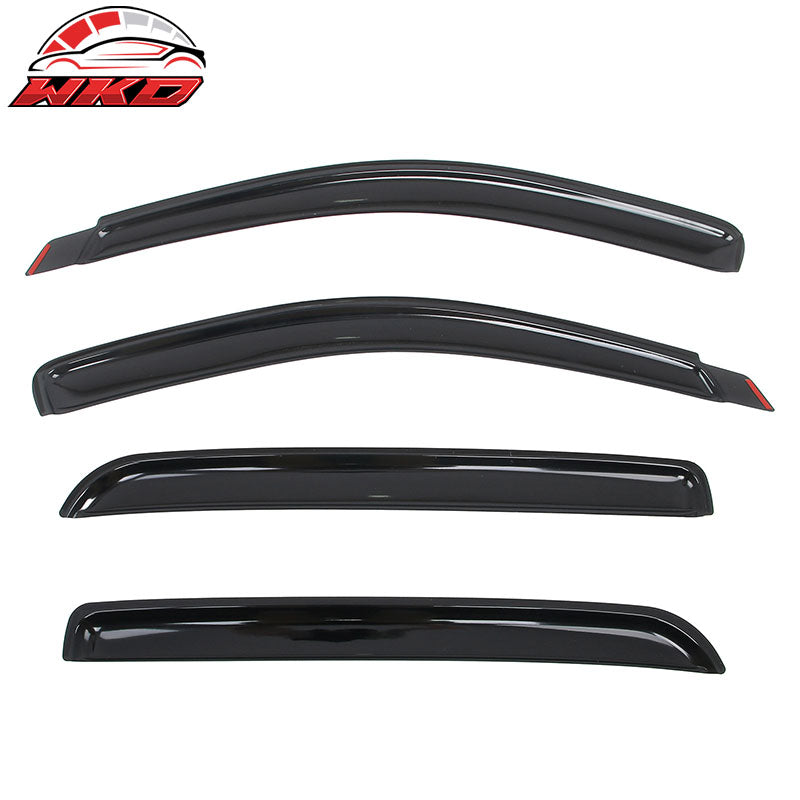 Fits 06-09 Dodge Ram 1500 2500 3500 Mega Cab Window Visors Deflectors In Channel