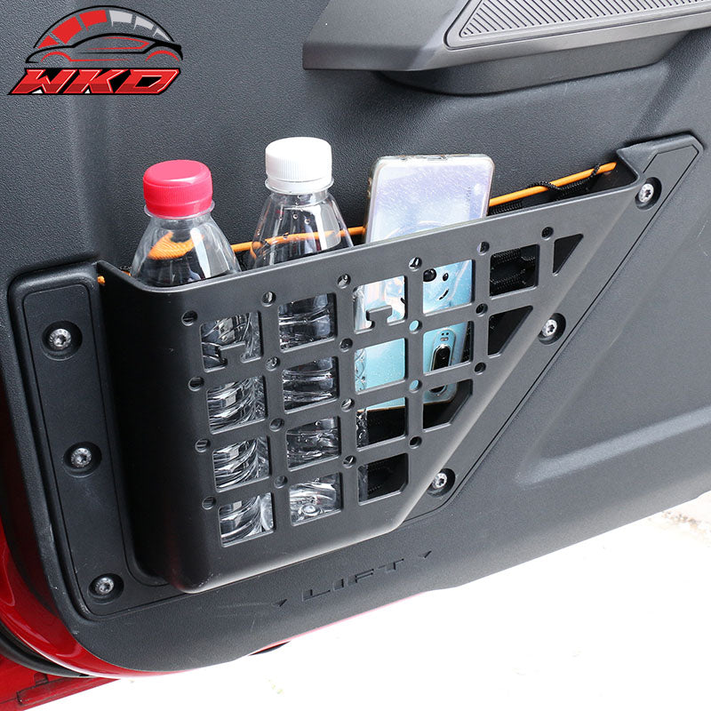 Fits 21-26 Ford Bronco 4Dr Front Rear Door Storage Pockets Organizer Box ABS 4PC