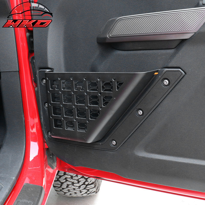 Fits 21-26 Ford Bronco 4Dr Front Rear Door Storage Pockets Organizer Box ABS 4PC