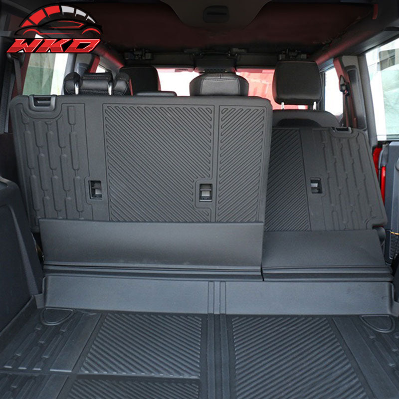 Fits 21-26 Ford Bronco 4-Door Rear Seat Protector Backrest Cover Mat Black TPE