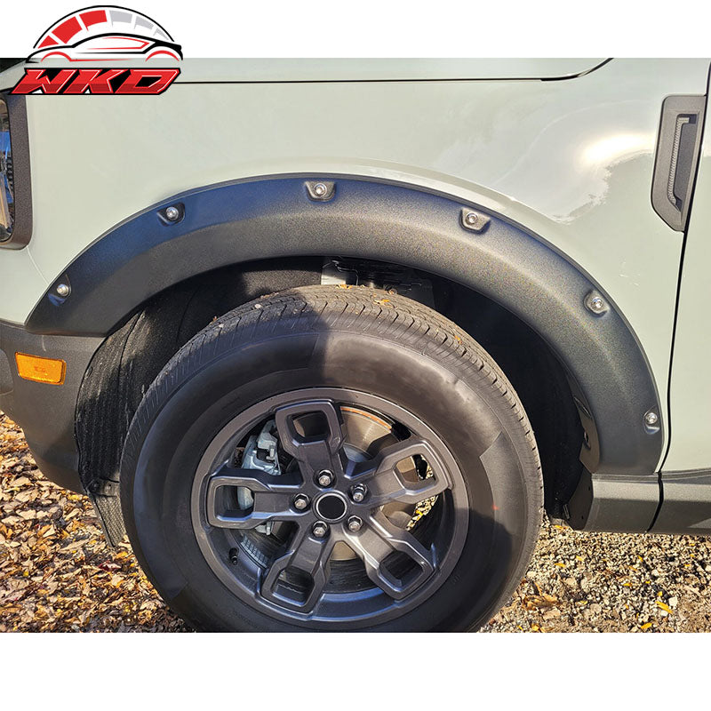 Fits 21-26 Ford Bronco Sport Pocket Style Fender Flares Black Textured PP 6PC