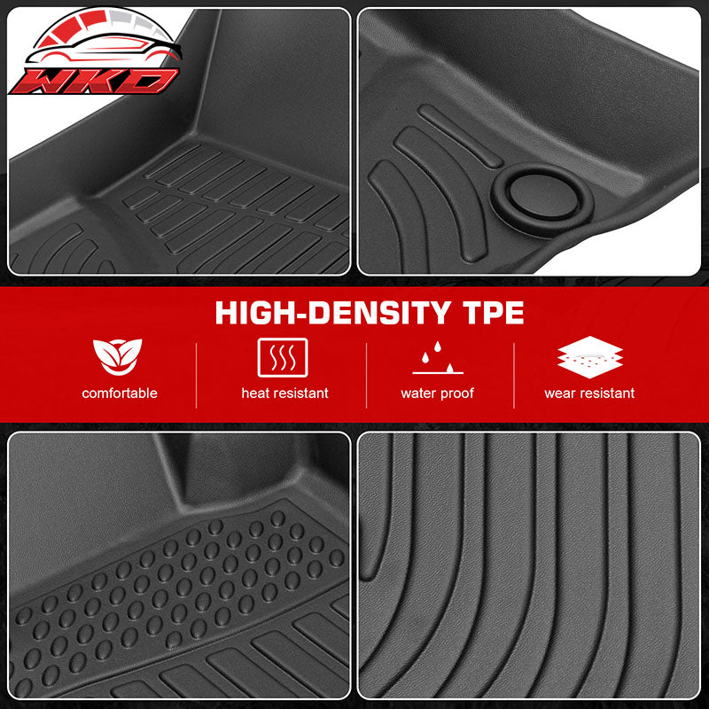 Fits 20-26 Ford Escape Non-Hybrid Heavy Duty 3D Molded Floor Mat + Trunk Mat TPE