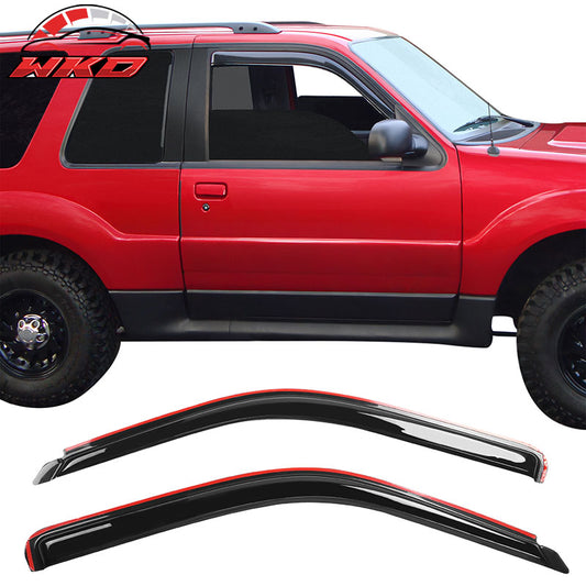 Wholesale 91-00 Ford Explorer 91-94 Mazda Navajo Window Visors Acrylic In-Channel - Wikond Auto