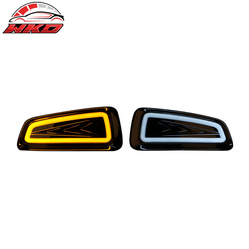 Fits 11-14 F150 Raptor LED White DRL Daytime Running Light Yellow Turn Signal