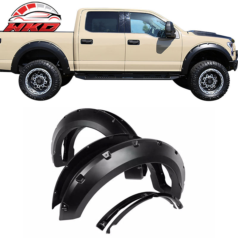 Wholesale 15-17 Ford F-150 Pocket Rivet Style Fender Flares Wheel Arch Covers - PP - Wikond Auto