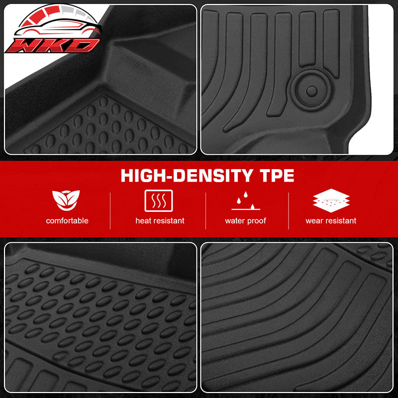 Fits 15-26 Ford F-150 Crew Cab All Weather 3D Molded Floor Mats Carpet Liner TPE