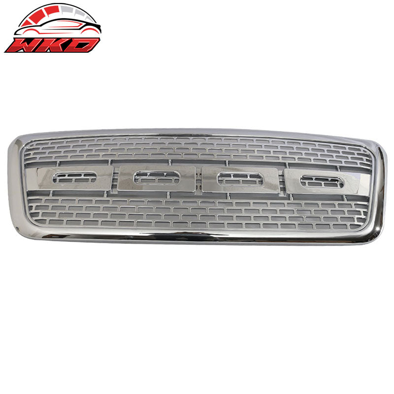 Wholesale 04-08 Ford F150 R Style Front Hood Bumper Grill Grille Replacement - Chrome