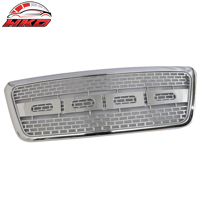 Fits 04-08 Ford F150 R Style Front Hood Bumper Grill Grille Replacement - Chrome