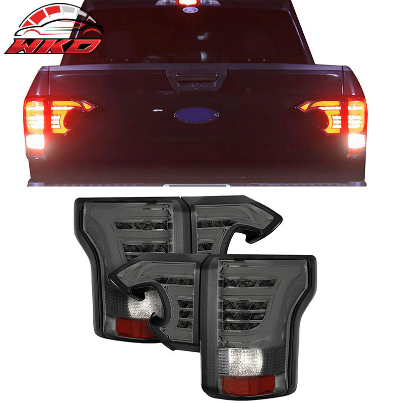 Wholesale 15-17 Wholesaled F-150 Sequential LED Tail Lights Smoke Lens Chrome