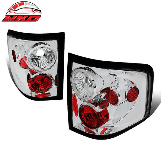Wholesale 04-08 Ford F-150 Flareside Chrome Tail Lights Lamps ABS - Altezza Style