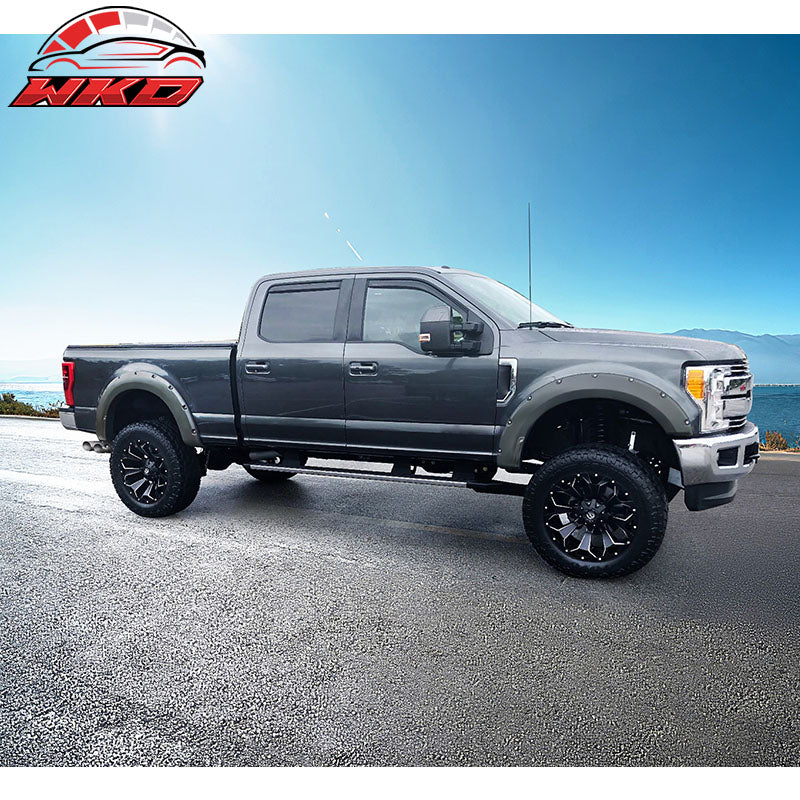 Fits 17-22 Ford F250 F350 Super Duty Pocket Rivet Style Fender Flares Wheel Arch