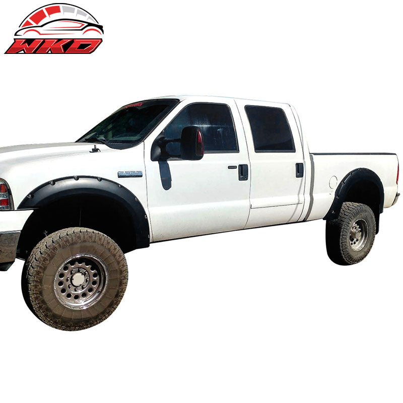Fits 99-07 F250 F350 Superduty Pocket Rivet Style Textured PP Fender Flares