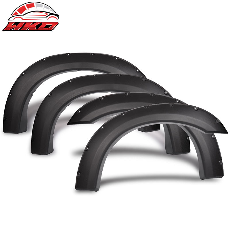 Fits 99-07 F250 F350 Superduty Pocket Rivet Style Textured PP Fender Flares