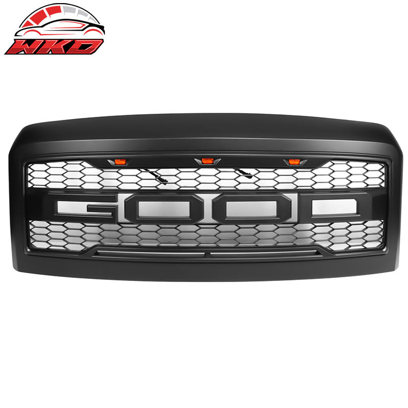 Wholesale 08-10 Ford F250 F350 R Style Front Upper Grille W/ Letters Matte Black
