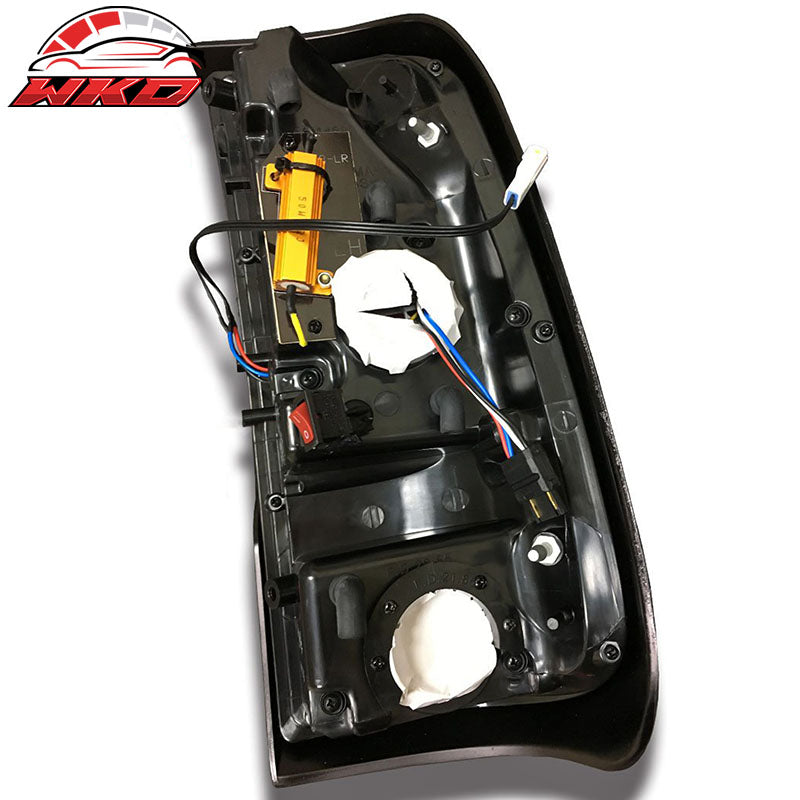 Fits 99-16 Ford F250 F350 F450 F550 2PCS Tail Lights Clear Lens Black Housing
