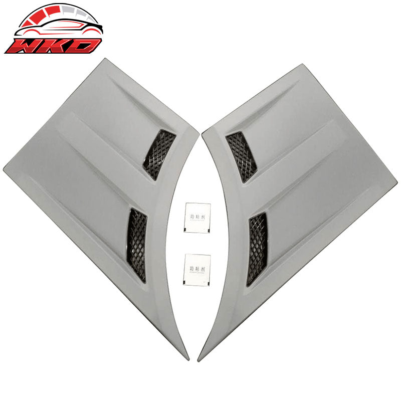 Fits 15-18 Ford Mustang 3D Front Side Fender Guard Vents Gray PP