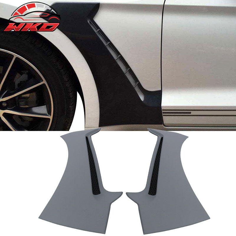 Fits 15-21 Ford Mustang GT350 Style Front Side Fender Scoops Trim Unpainted PP