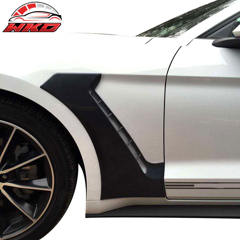 Fits 15-21 Ford Mustang GT350 Style Front Side Fender Scoops Trim Unpainted PP